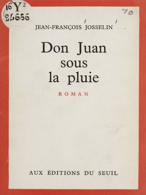 cover image of Don Juan sous la pluie